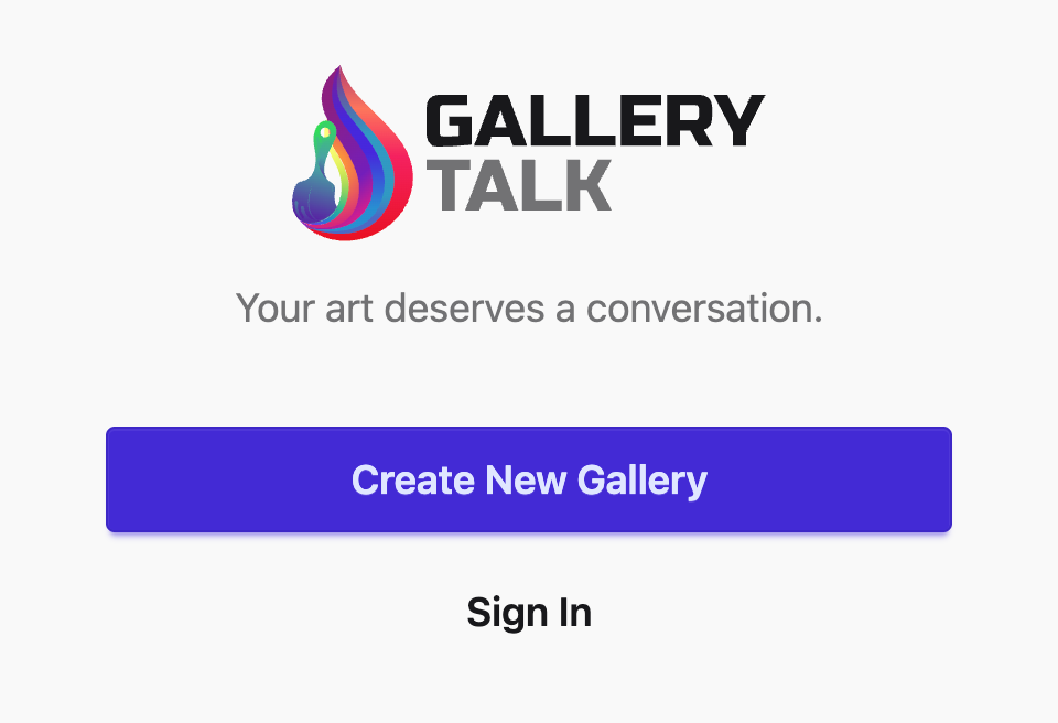 Gallery Talk sign up